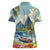 Pitons Saint Lucia Women Polo Shirt Hibiscus Flowers - Wonder Print Shop