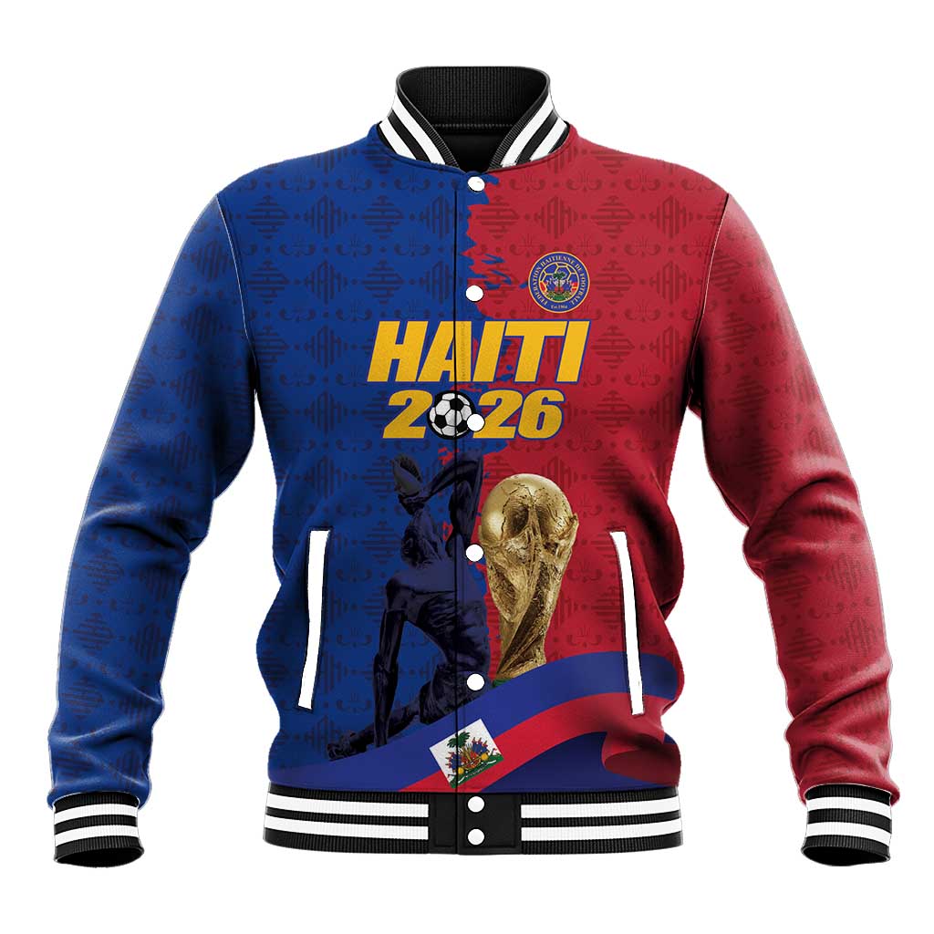 Custom Afro-Haitians Football Baseball Jacket Les Grenadiers 2026 World Football - Wonder Print Shop