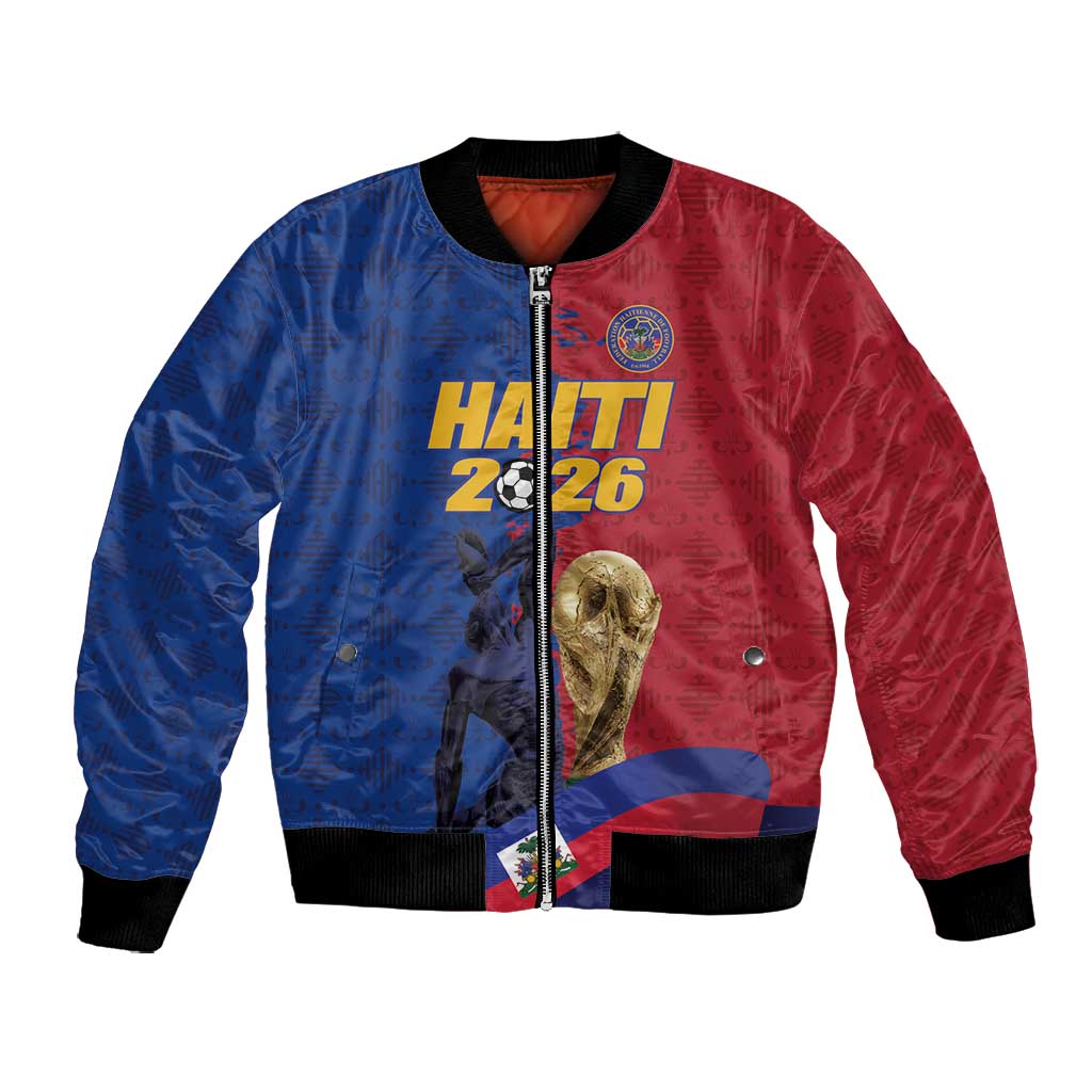 Custom Afro-Haitians Football Bomber Jacket Les Grenadiers 2026 World Football - Wonder Print Shop