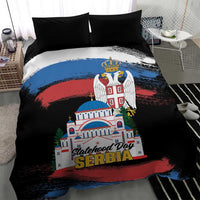 Serbia Statehood Day Bedding Set Saint Sava with Serbian Eagle