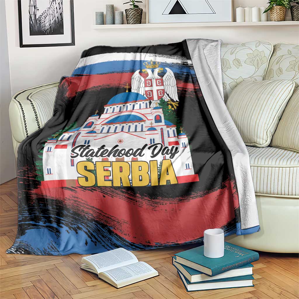 Serbia Statehood Day Blanket Saint Sava with Serbian Eagle