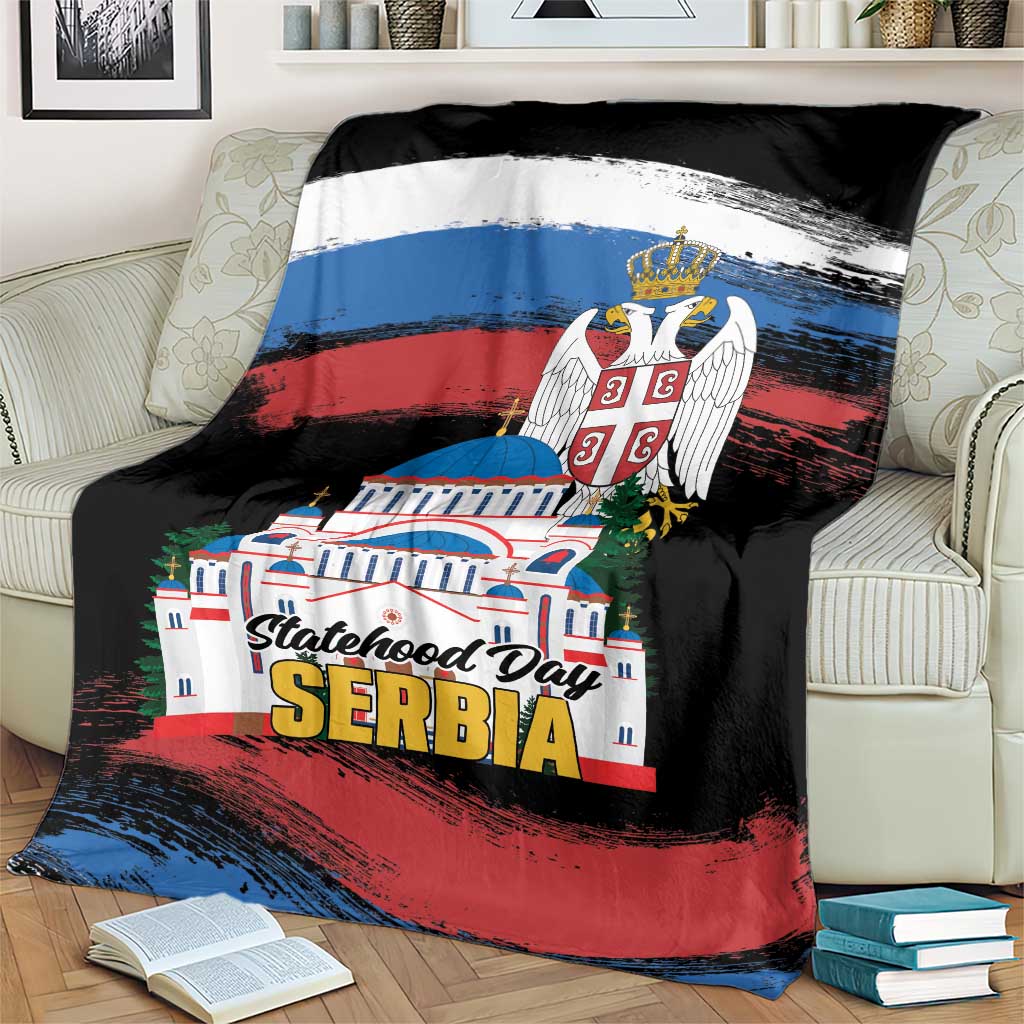 Serbia Statehood Day Blanket Saint Sava with Serbian Eagle