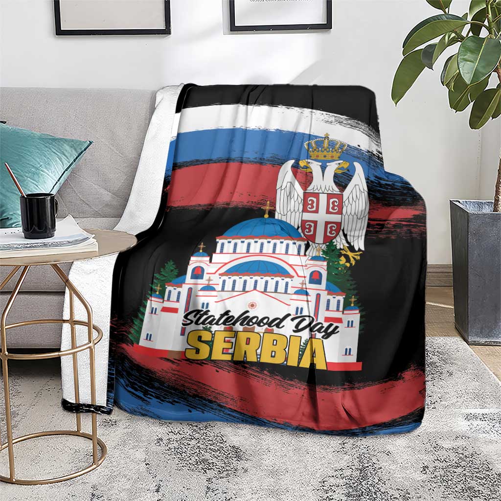 Serbia Statehood Day Blanket Saint Sava with Serbian Eagle