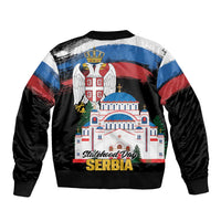 Serbia Statehood Day Bomber Jacket Saint Sava with Serbian Eagle