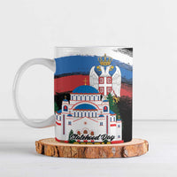 Serbia Statehood Day Ceramic Mug Saint Sava with Serbian Eagle
