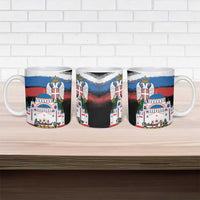 Serbia Statehood Day Ceramic Mug Saint Sava with Serbian Eagle