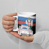 Serbia Statehood Day Ceramic Mug Saint Sava with Serbian Eagle