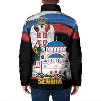 Serbia Statehood Day Padded Jacket Saint Sava with Serbian Eagle
