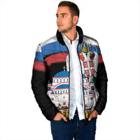 Serbia Statehood Day Padded Jacket Saint Sava with Serbian Eagle