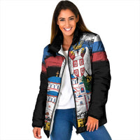 Serbia Statehood Day Padded Jacket Saint Sava with Serbian Eagle