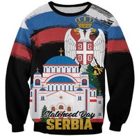 Serbia Statehood Day Sweatshirt Saint Sava with Serbian Eagle
