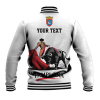 Personalized San Fermin Festival Baseball Jacket Pamplona Bull Run - Wonder Print Shop