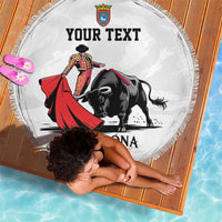 Personalized San Fermin Festival Beach Blanket Pamplona Bull Run - Wonder Print Shop
