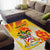 Personalized Saint Kitts and Nevis Poinciana Flowers Area Rug With Coat Of Arms - Wonder Print Shop