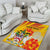 Personalized Saint Kitts and Nevis Poinciana Flowers Area Rug With Coat Of Arms - Wonder Print Shop