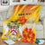 Personalized Saint Kitts and Nevis Poinciana Flowers Blanket With Coat Of Arms