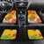 Personalized Saint Kitts and Nevis Poinciana Flowers Car Mats With Coat Of Arms - Wonder Print Shop