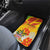 Personalized Saint Kitts and Nevis Poinciana Flowers Car Mats With Coat Of Arms - Wonder Print Shop