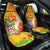 Personalized Saint Kitts and Nevis Poinciana Flowers Car Seat Cover With Coat Of Arms - Wonder Print Shop