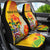 Personalized Saint Kitts and Nevis Poinciana Flowers Car Seat Cover With Coat Of Arms - Wonder Print Shop