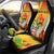 Personalized Saint Kitts and Nevis Poinciana Flowers Car Seat Cover With Coat Of Arms - Wonder Print Shop