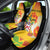 Personalized Saint Kitts and Nevis Poinciana Flowers Car Seat Cover With Coat Of Arms - Wonder Print Shop