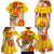 Personalized Saint Kitts and Nevis Poinciana Flowers Family Matching Mermaid Dress and Hawaiian Shirt With Coat Of Arms - Wonder Print Shop