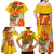 Personalized Saint Kitts and Nevis Poinciana Flowers Family Matching Off Shoulder Maxi Dress and Hawaiian Shirt With Coat Of Arms - Wonder Print Shop