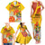 Personalized Saint Kitts and Nevis Poinciana Flowers Family Matching Tank Maxi Dress and Hawaiian Shirt With Coat Of Arms - Wonder Print Shop