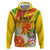 Personalized Saint Kitts and Nevis Poinciana Flowers Hoodie With Coat Of Arms - Wonder Print Shop