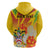 Personalized Saint Kitts and Nevis Poinciana Flowers Hoodie With Coat Of Arms - Wonder Print Shop