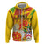 Personalized Saint Kitts and Nevis Poinciana Flowers Hoodie With Coat Of Arms - Wonder Print Shop