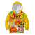 Personalized Saint Kitts and Nevis Poinciana Flowers Kid Hoodie With Coat Of Arms - Wonder Print Shop