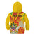 Personalized Saint Kitts and Nevis Poinciana Flowers Kid Hoodie With Coat Of Arms - Wonder Print Shop