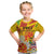 Personalized Saint Kitts and Nevis Poinciana Flowers Kid T Shirt With Coat Of Arms - Wonder Print Shop