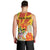 Personalized Saint Kitts and Nevis Poinciana Flowers Men Tank Top With Coat Of Arms - Wonder Print Shop