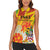 Personalized Saint Kitts and Nevis Poinciana Flowers Women Sleeveless Polo Shirt With Coat Of Arms - Wonder Print Shop