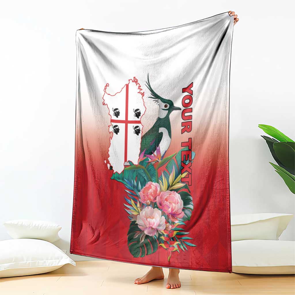 Personalized Italy Sardinia Blanket Lapwing With Map - Wonder Print Shop