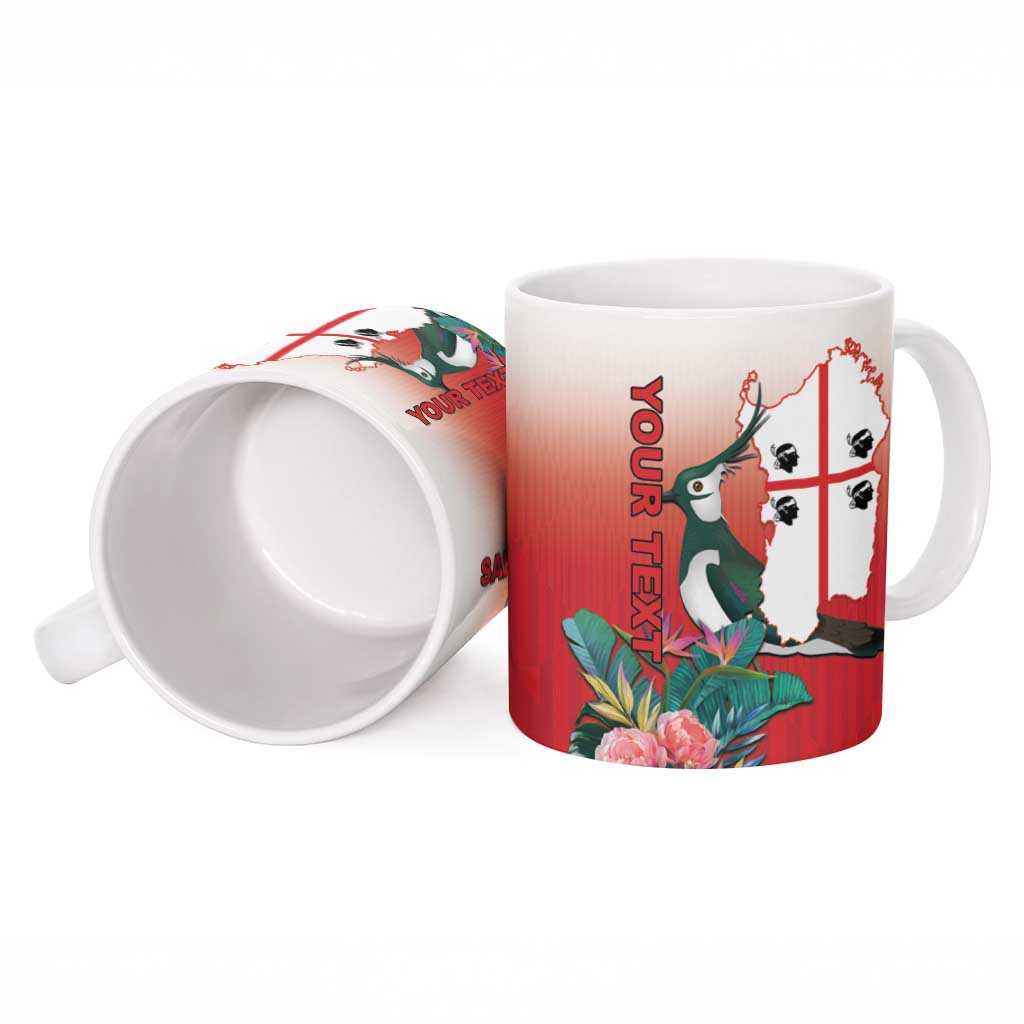 Personalized Italy Sardinia Ceramic Mug Lapwing With Map - Wonder Print Shop
