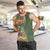 Africa Tropical Flowers Men Tank Top Green Version - Wonder Print Shop