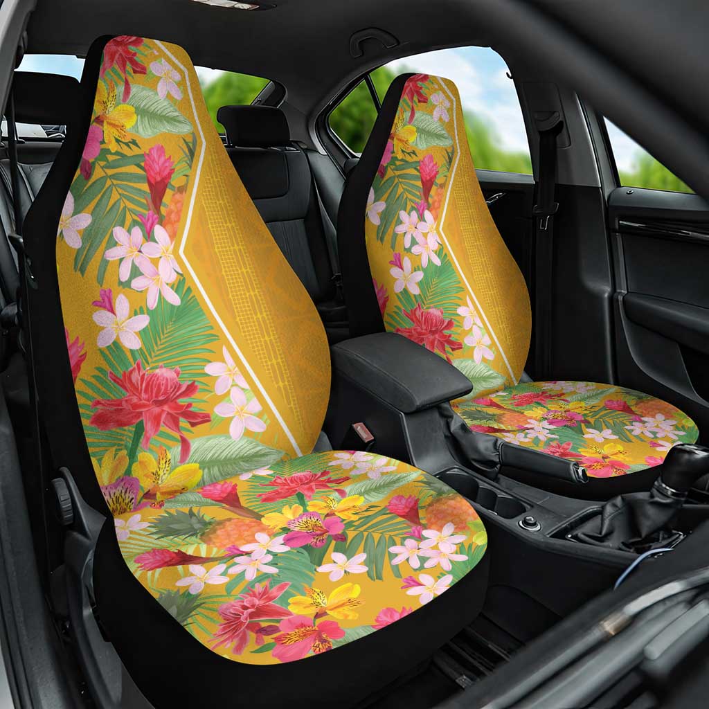 Africa Tropical Flowers Car Seat Cover Yellow Version