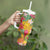 Africa Tropical Flowers Tumbler With Handle Yellow Version - Wonder Print Shop