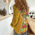 Africa Tropical Flowers Women Casual Shirt Yellow Version