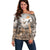 Africa Safari Animals Off Shoulder Sweater - Wonder Print Shop