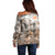 Africa Safari Animals Off Shoulder Sweater - Wonder Print Shop