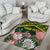 Personalized South Africa King Protea Area Rug With Kente Patterns - Wonder Print Shop