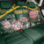 Personalized South Africa King Protea Back Car Seat Cover With Kente Patterns