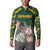 Personalized South Africa King Protea Button Sweatshirt With Kente Patterns - Wonder Print Shop