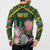 Personalized South Africa King Protea Button Sweatshirt With Kente Patterns - Wonder Print Shop