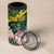 Personalized South Africa King Protea 4 in 1 Can Cooler Tumbler With Kente Patterns - Wonder Print Shop